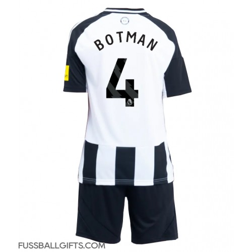 Newcastle United Sven Botman #4 Fußballbekleidung Heimtrikot Kinder 2024-25 Kurzarm (+ kurze hosen)